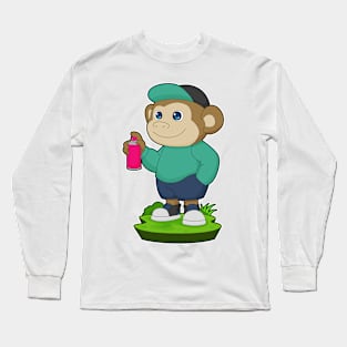 Monkey Painter Spray Long Sleeve T-Shirt